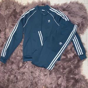 Adidas Womens Tracksuit Set Turquoise Activewear